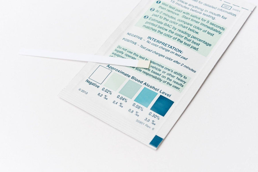 AlcoScreen Simple 2-Minute Saliva Alcohol Screening Test Strip - (24 Test Strips / Box) 55024 - 9100 Alcohol,Saliva Test Chematics